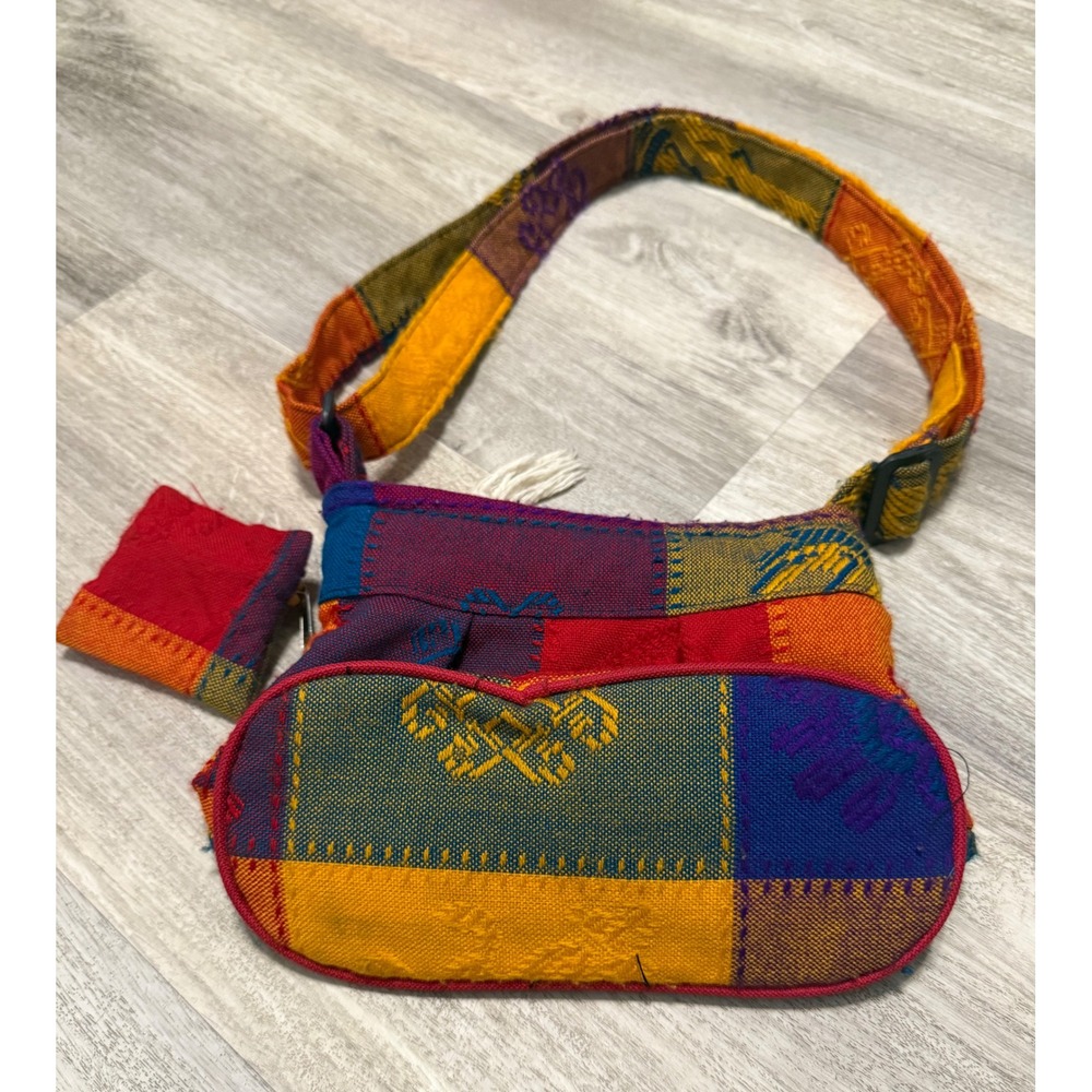 Kids‎ Colorful Embroidered Crossbody Bag Coin Purse Mexican Folk Art Handmade - Picture 3 of 3